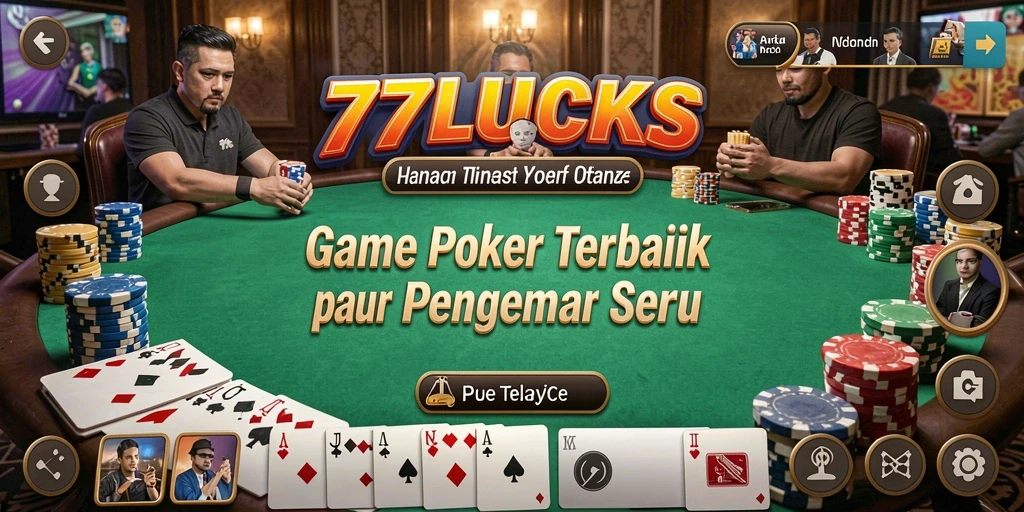 Gameplay seru dalam aplikasi poker 77LUCKS yang mengasyikkan.