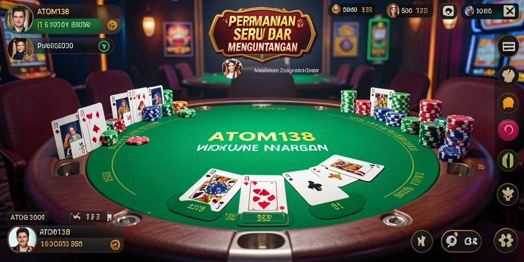 Tampilan gameplay seru dalam aplikasi ATOM138.