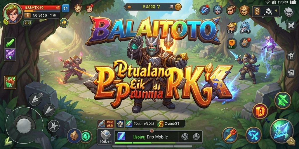 Screenshot BALAITOTO menunjukkan pertempuran karakter di dunia RPG yang menantang.