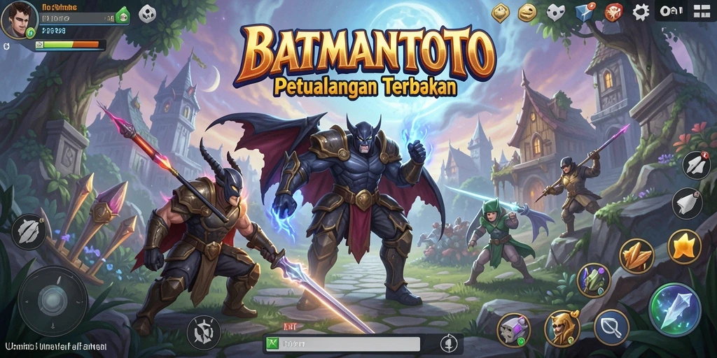 Screenshot dari gameplay <strong>BATMANTOTO</strong> menampilkan petualangan di dunia terbuka yang luas.