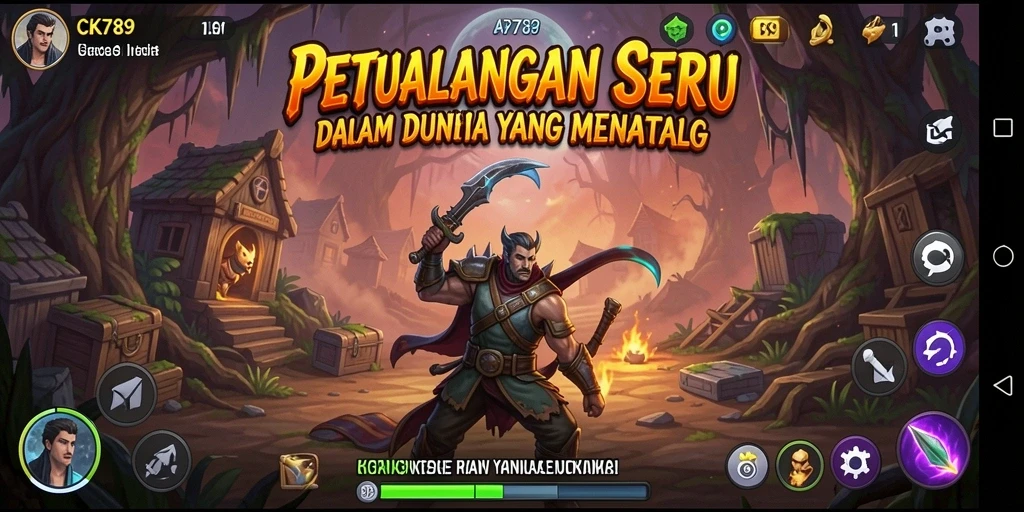 Screenshot utama CK789 menampilkan aksi gameplay petualangan yang mendebarkan.