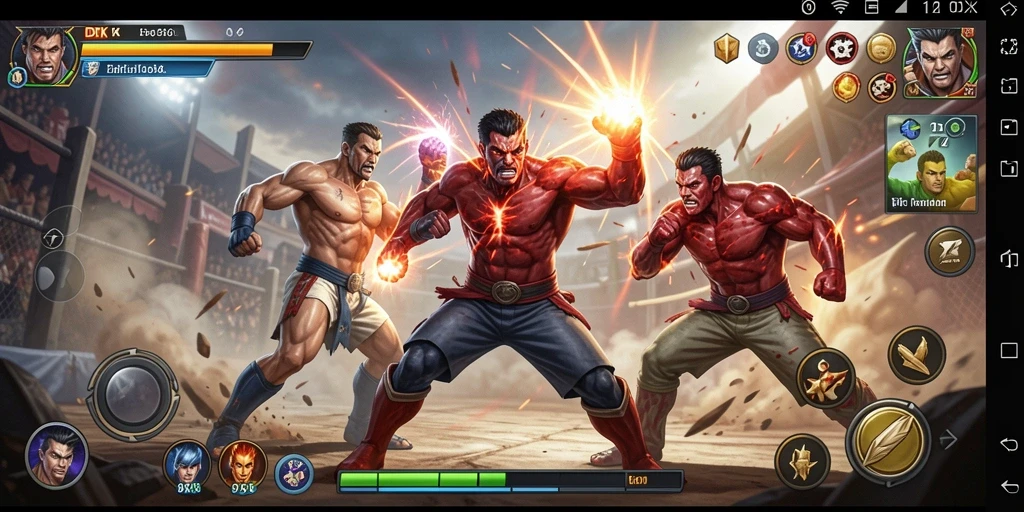 Tampilan gameplay DKK yang menegangkan saat pertarungan berlangsung.