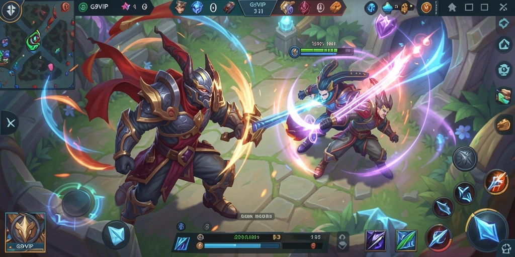 Tampilan gameplay seru dan dinamis dalam G9VIP.