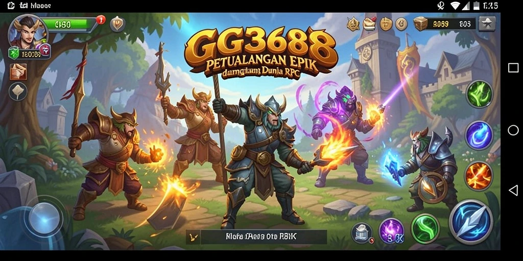 Tangkapan layar gameplay RPG GG368 yang menampilkan aksi seru dan karakter yang menarik.