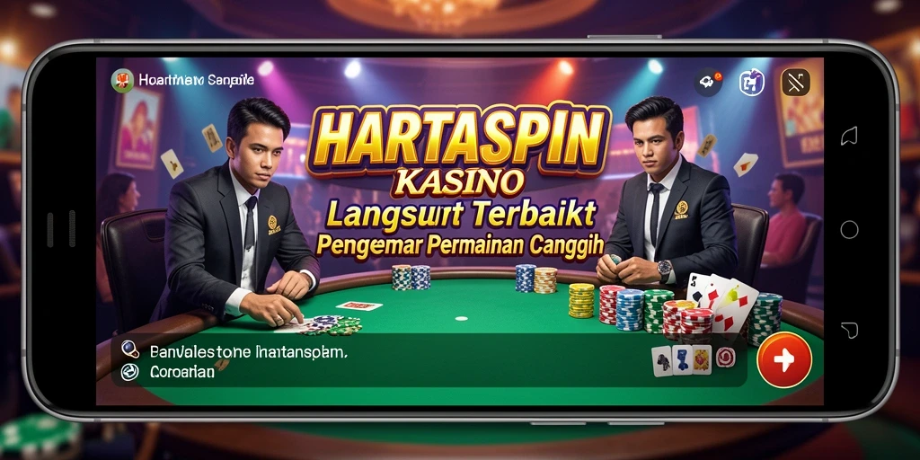Tampilan gameplay HARTASPIN yang mendebarkan di kasino langsung.