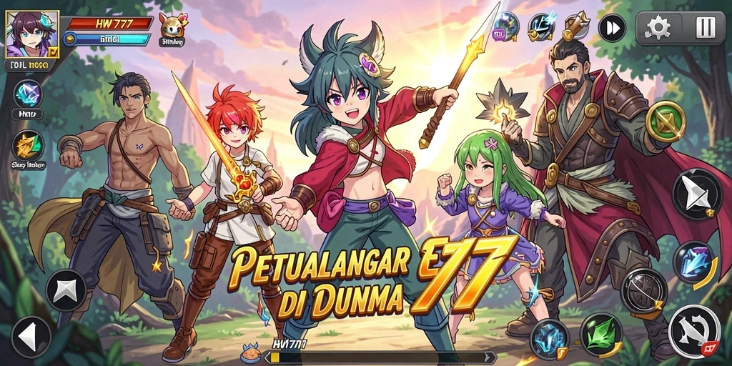 Screenshot HW777 menampilkan aksi seru gameplay Anime pemenang.