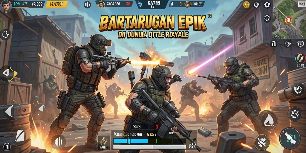 Tampilan gameplay KA789 yang intens dalam pertarungan Battle Royale.
