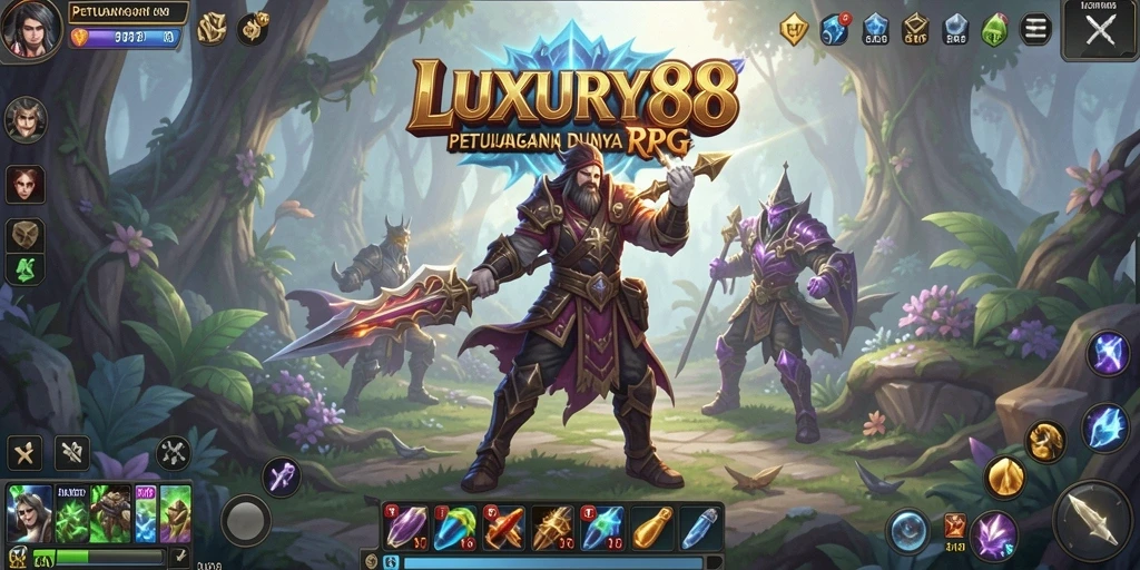 Tampilan gameplay LUXURY88 dengan aksi RPG yang mendebarkan.