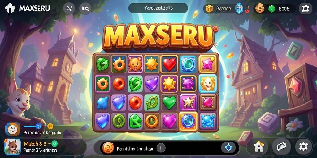 Tampilan gameplay seru dan penuh warna dari MAXSERU.