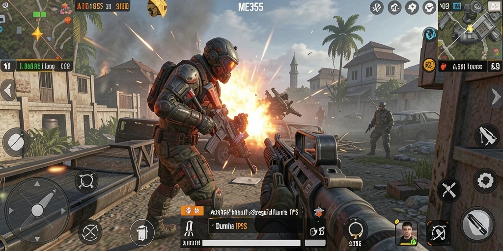Gameplay TPS ME355 yang mendebarkan dengan aksi yang intens.