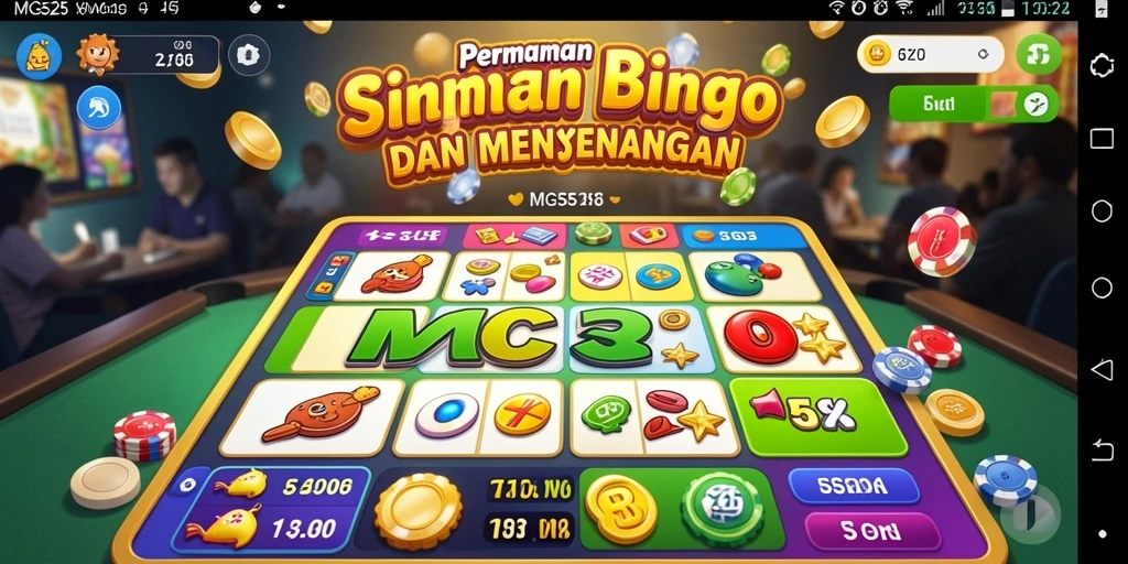 Tampilan gameplay MG525 yang menarik dalam permainan Bingo.