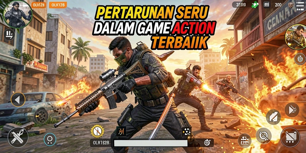 Screenshot gameplay seru dari OLX128 dengan aksi penuh adrenalin.