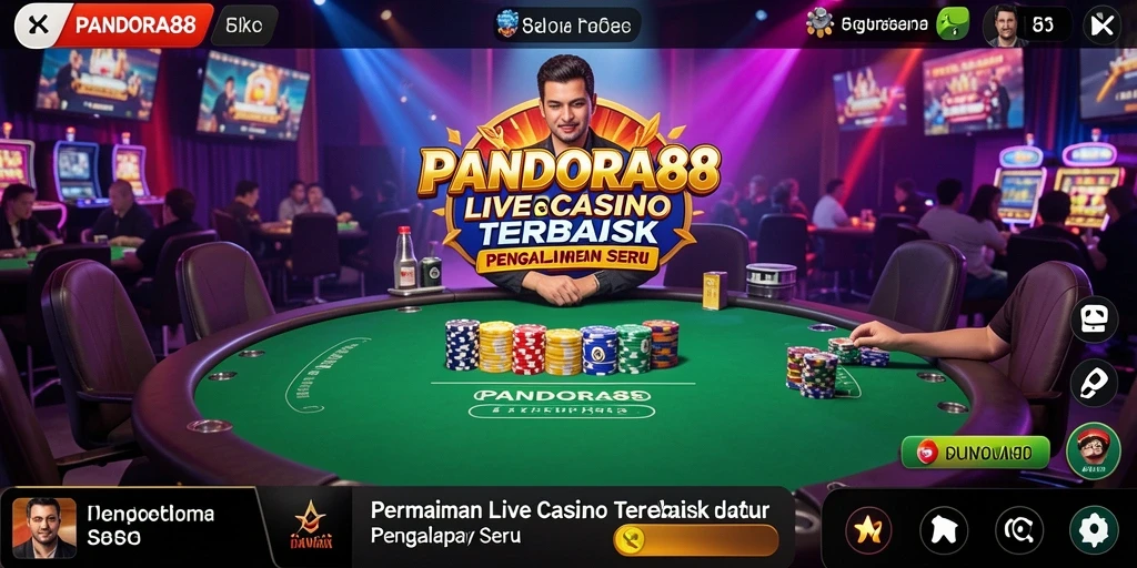 Tampilan gameplay PANDORA88 dengan dealer langsung yang menghibur.