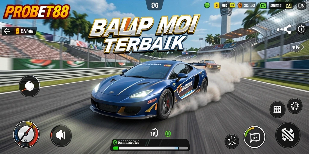 Tampilan gameplay balap seru di PROBET88.
