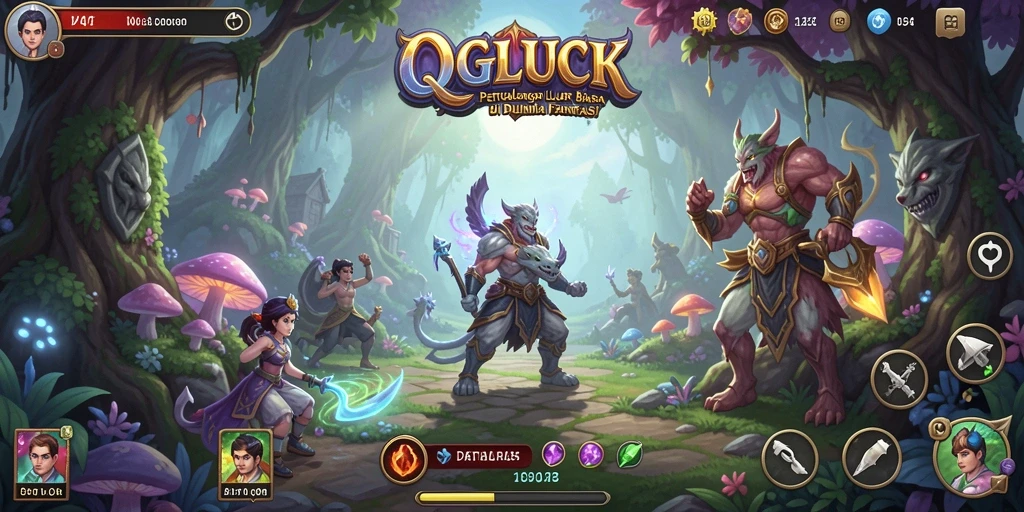Screenshot gameplay QGLUCK yang menunjukkan petualangan mendebarkan.