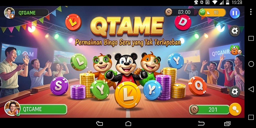 Tampilan seru gameplay Bingo QTGAME yang interaktif dan menarik.
