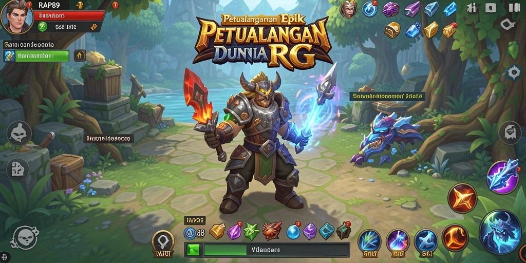 Screenshot gameplay RAP89 dengan karakter beraksi di medan perang.