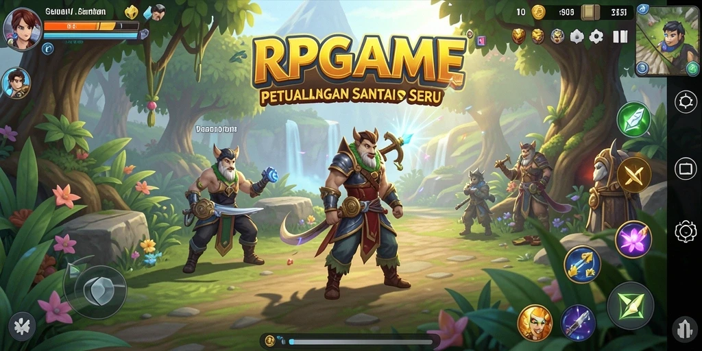 Tampilan gameplay yang menarik dan penuh warna di RPGAME.