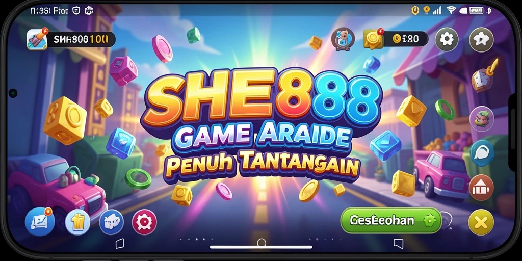 Tampilan layar gameplay SHE888 menampilkan aksi seru di dunia Arcade.