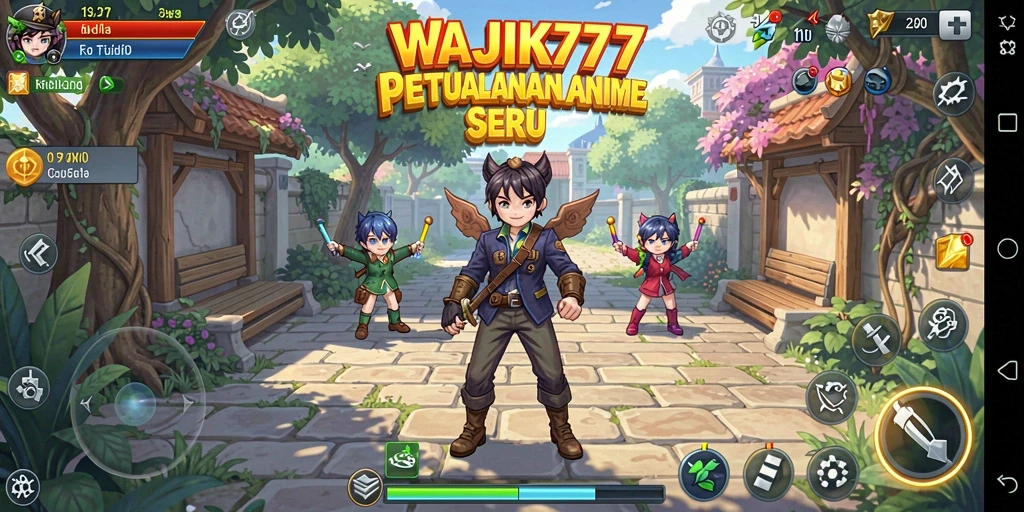 Tampilan gameplay WAJIK777 dengan serangan karakter Anime.