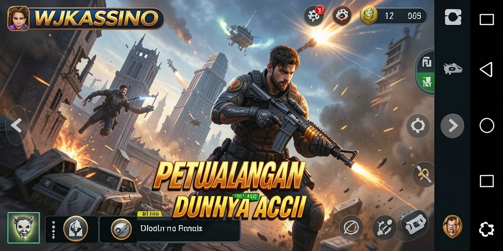 Screenshot gameplay WJKASINO menampilkan aksi seru dalam pertempuran.