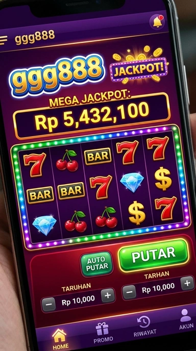 Tampilan utama aplikasi ggg888 yang menarik dan user-friendly.